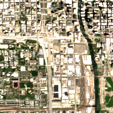 Chicago - Polk Data Center site on 2020-06-14, Sentinel-2 satellite true color