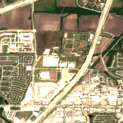 Dallas - Allen Data Center site on 2020-08-19, Sentinel-2 satellite true color