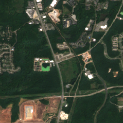 Raleigh - RTP Data Center site on 2024-08-25, Sentinel-2 satellite true color