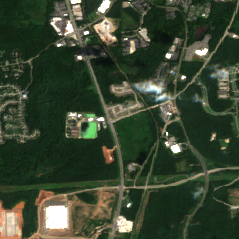 Raleigh - RTP Data Center site on 2025-07-26, Sentinel-2 satellite true color