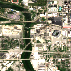 US Signal IN01 (Indianapolis) site on 2018-07-07, Sentinel-2 satellite true color