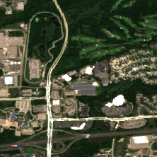 US Signal Detroit Data Center (MI05) site on 2020-08-20, Sentinel-2 satellite true color