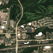 US Signal Detroit Data Center (MI05) site on 2024-09-15, Sentinel-2 satellite true color