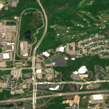 US Signal Detroit Data Center (MI05) site on 2025-06-02, Sentinel-2 satellite true color