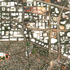 Vantage Santa Clara Campus (V1-V6) site on 2018-07-09, Sentinel-2 satellite true color