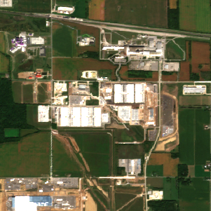 Amazon Project Rainier Data Center site on 2025-09-15, Sentinel-2 satellite true color