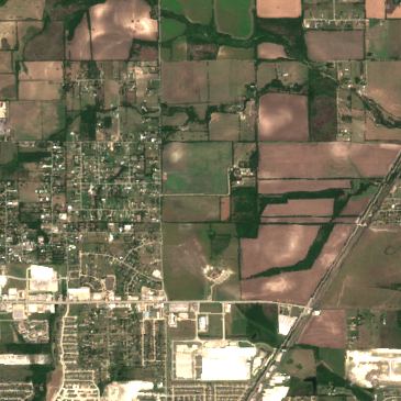 Compass Datacenters Red Oak Campus site on 2018-08-25, Sentinel-2 satellite true color