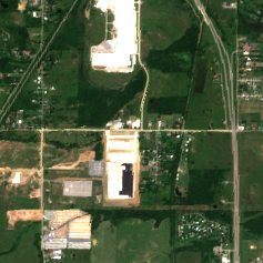 Core Scientific / CoreWeave Muskogee HPC Campus site on 2025-06-29, Sentinel-2 satellite true color