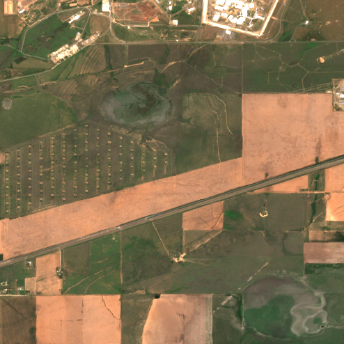Fermi America HyperGrid site on 2022-09-02, Sentinel-2 satellite true color