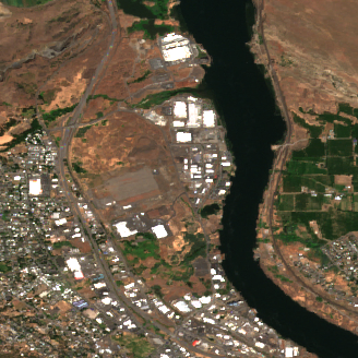 Google The Dalles Data Center Campus site on 2022-07-26, Sentinel-2 satellite true color