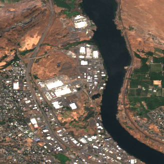Google The Dalles Data Center Campus site on 2025-09-13, Sentinel-2 satellite true color
