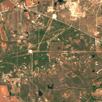 Stargate Abilene site on 2020-05-19, Sentinel-2 satellite true color