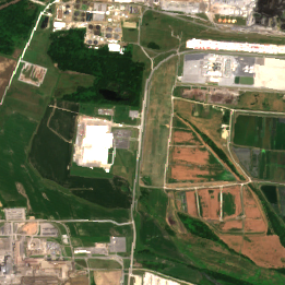 xAI Colossus site on 2024-06-13, Sentinel-2 satellite true color